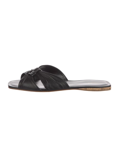 The Row Soft Knot Leather Slides