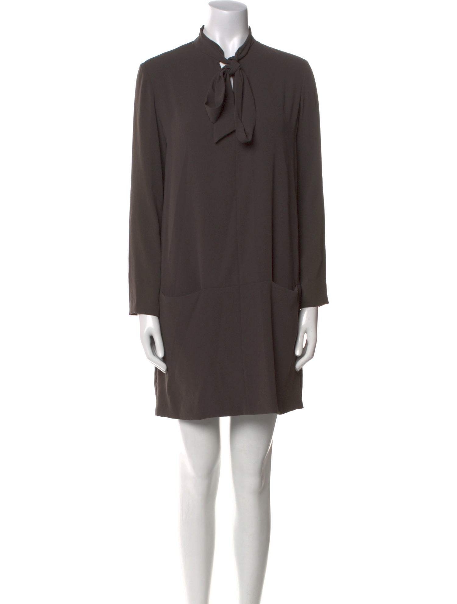 The Row Tie Neck Mini Dress