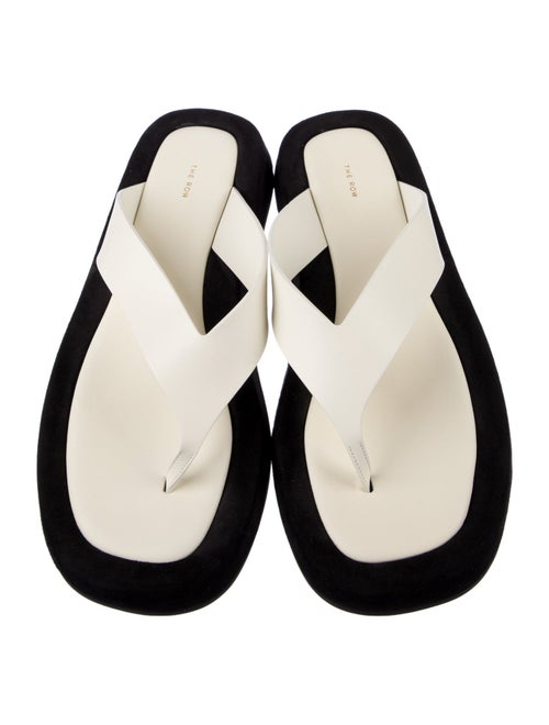 The Row Leather Flip Flops