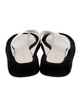 The Row Leather Flip Flops