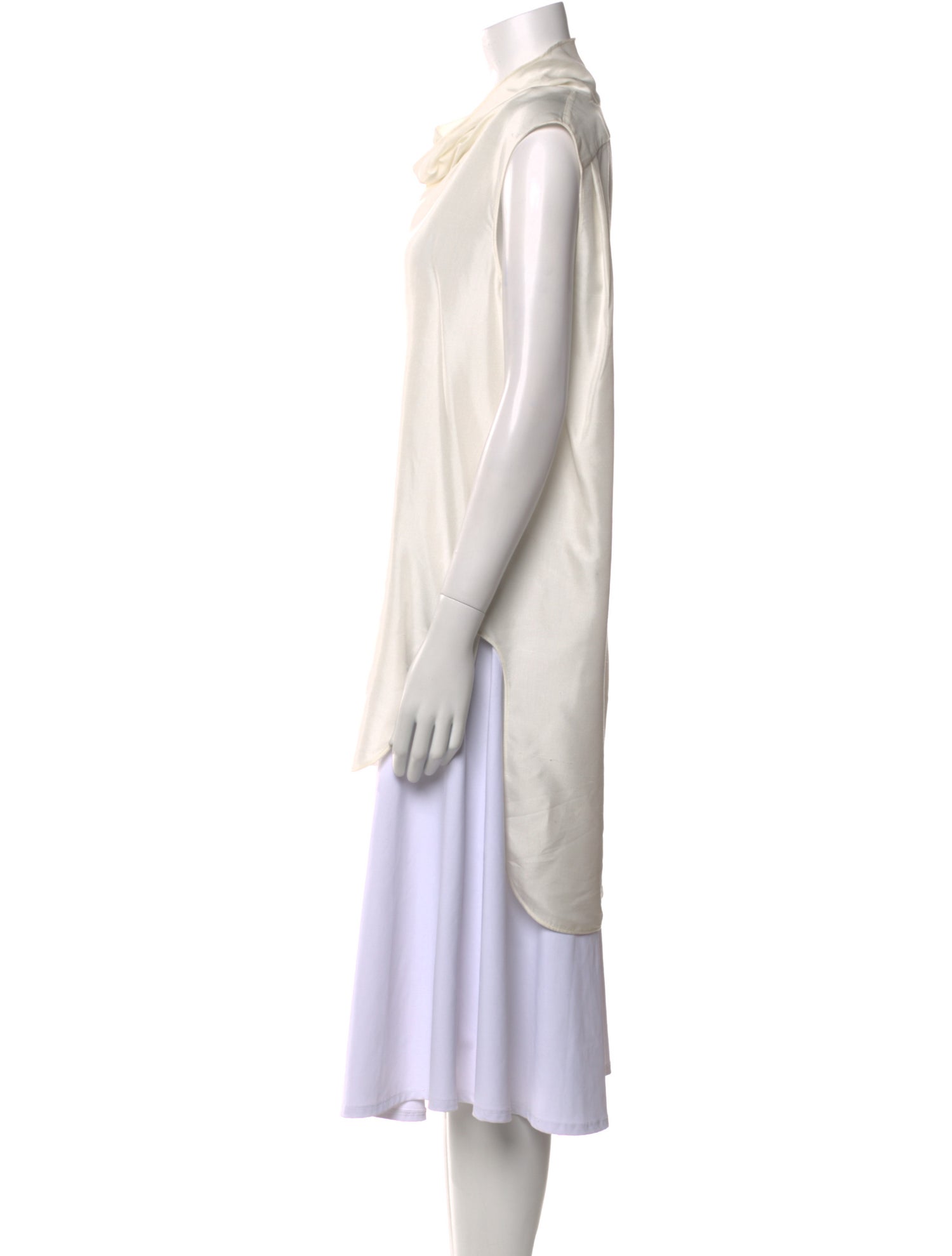 The Row Silk Cowl Neck Tunic