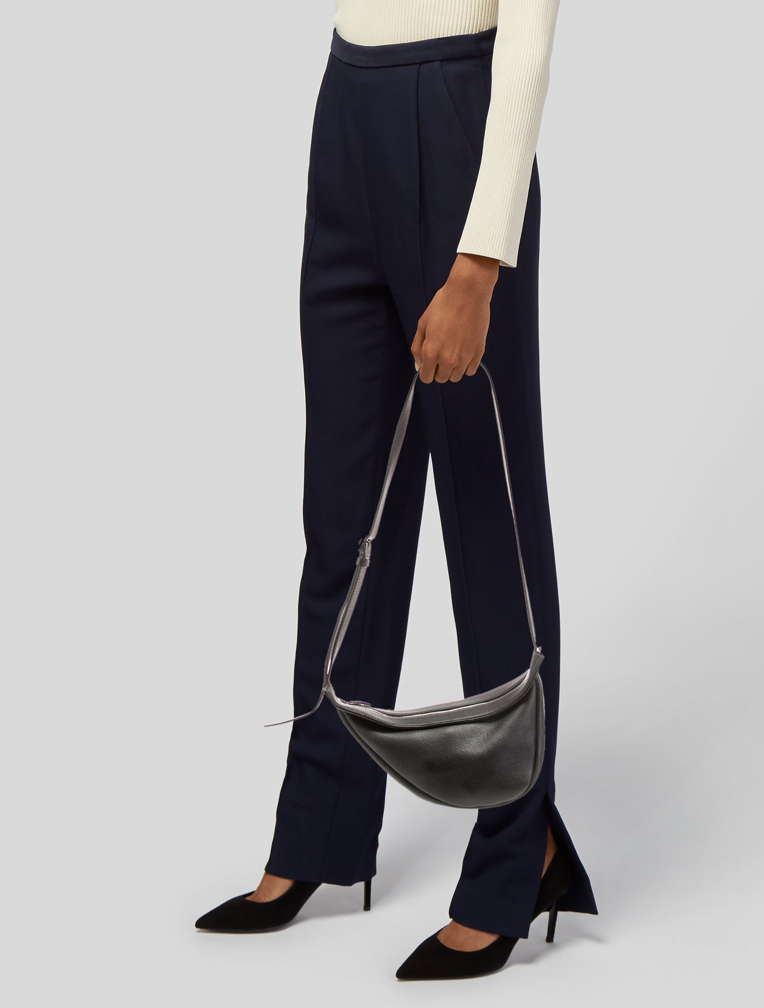 The Row Leather Slouchy Banana Small