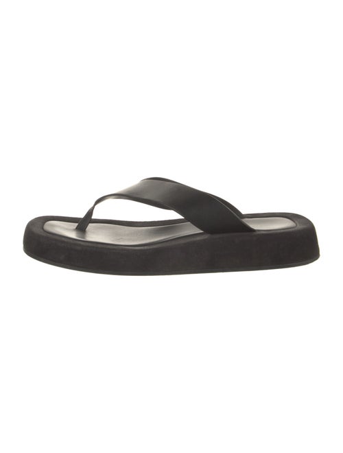 The Row Ginza Leather Flip Flops