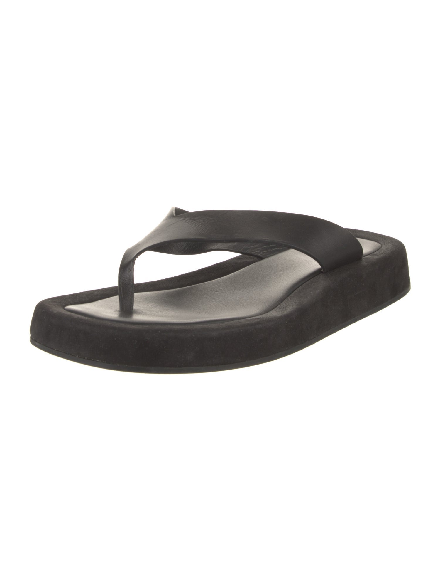 The Row Ginza Leather Flip Flops