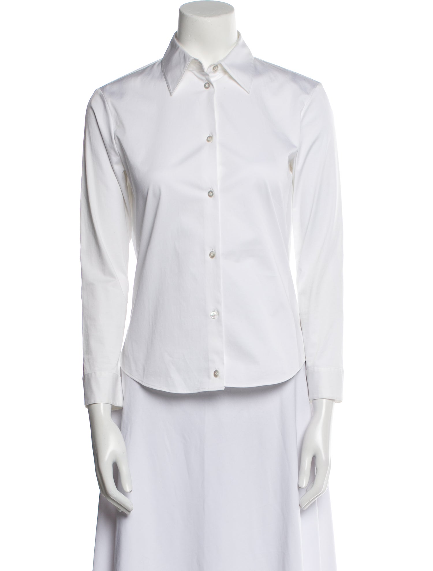The Row Three-Quarter Sleeve Button-Up Top