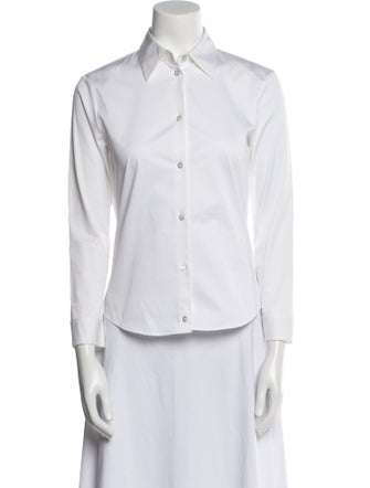The Row Three-Quarter Sleeve Button-Up Top