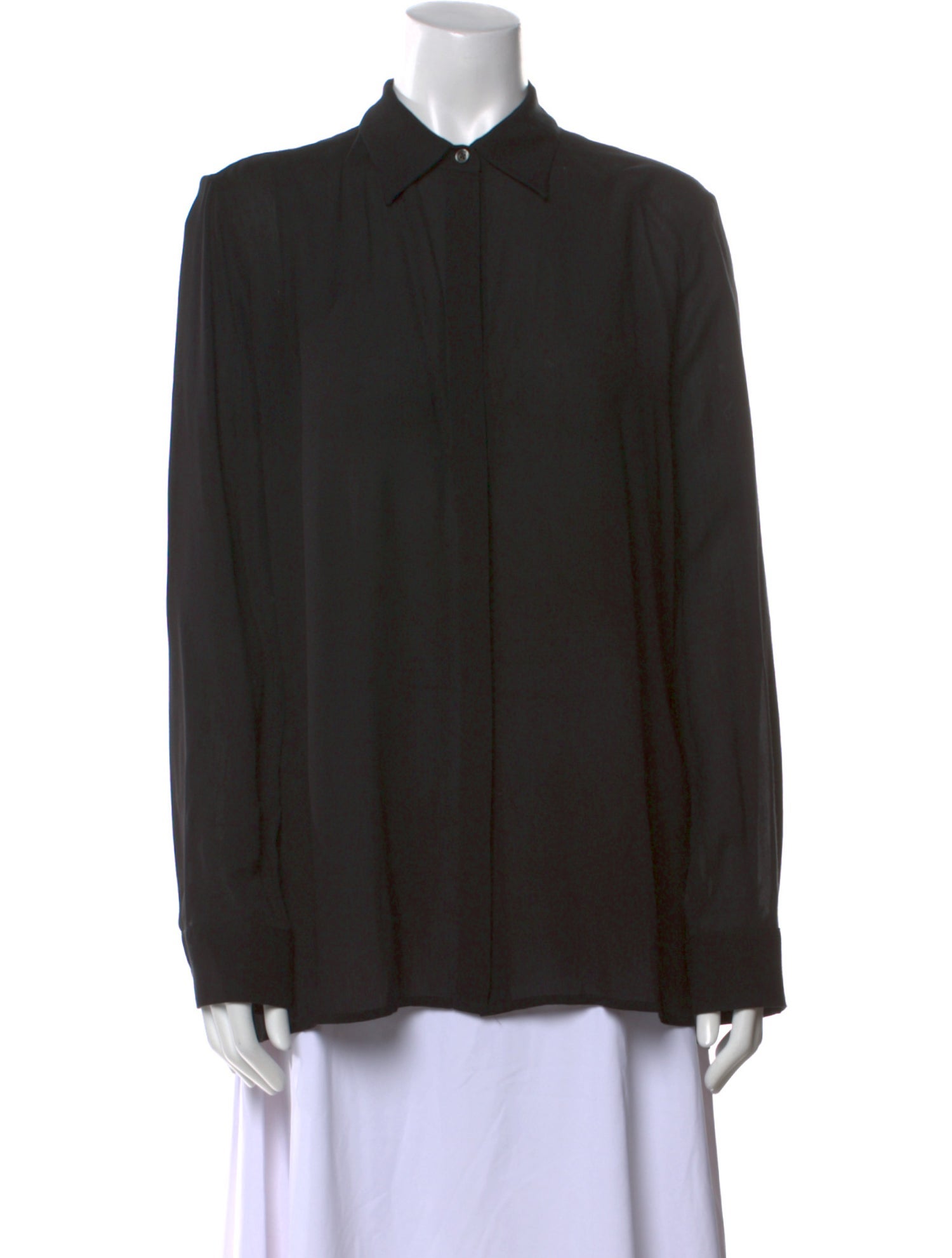 The Row Long Sleeve Button-Up Top