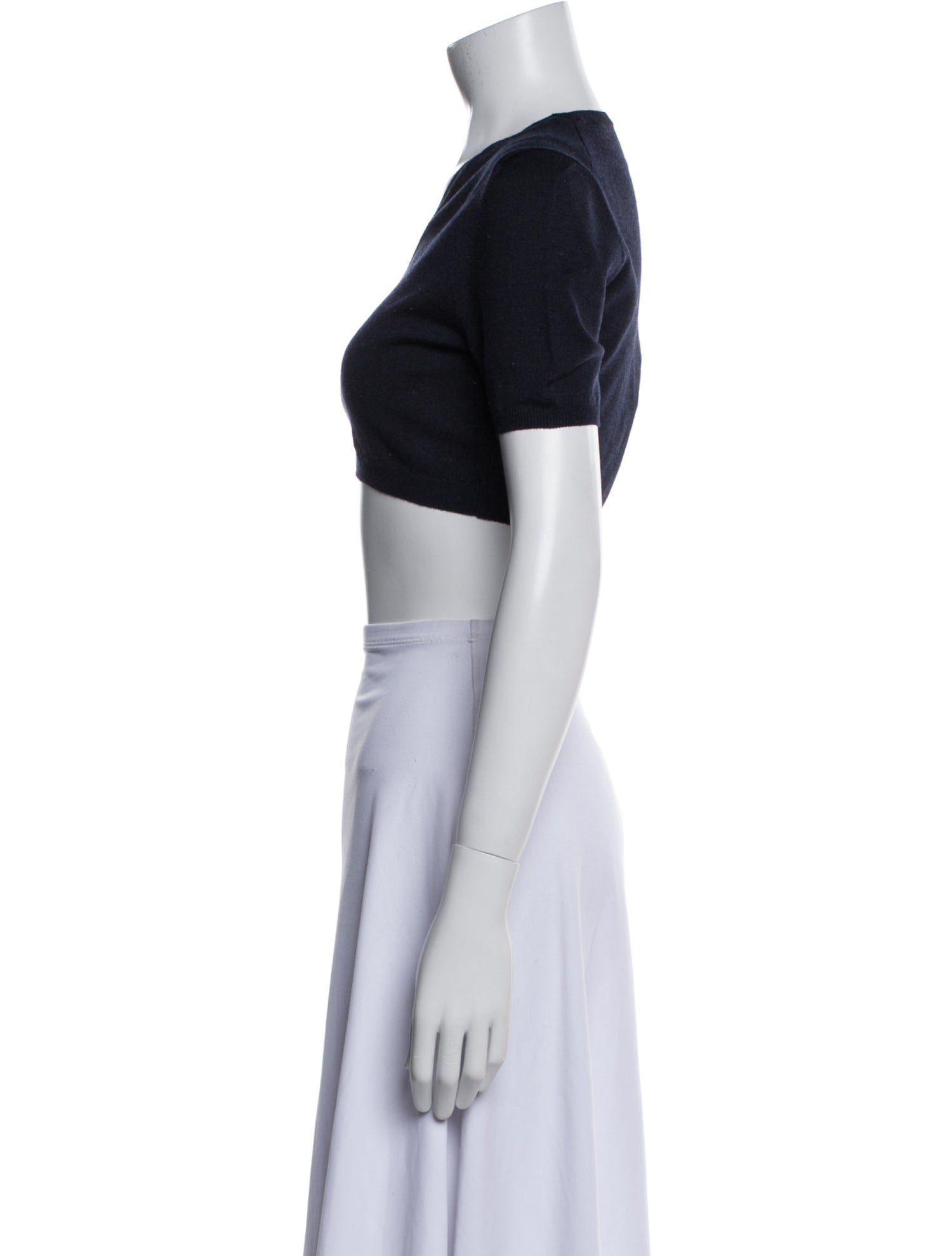 The Row Wool V-Neck Crop Top