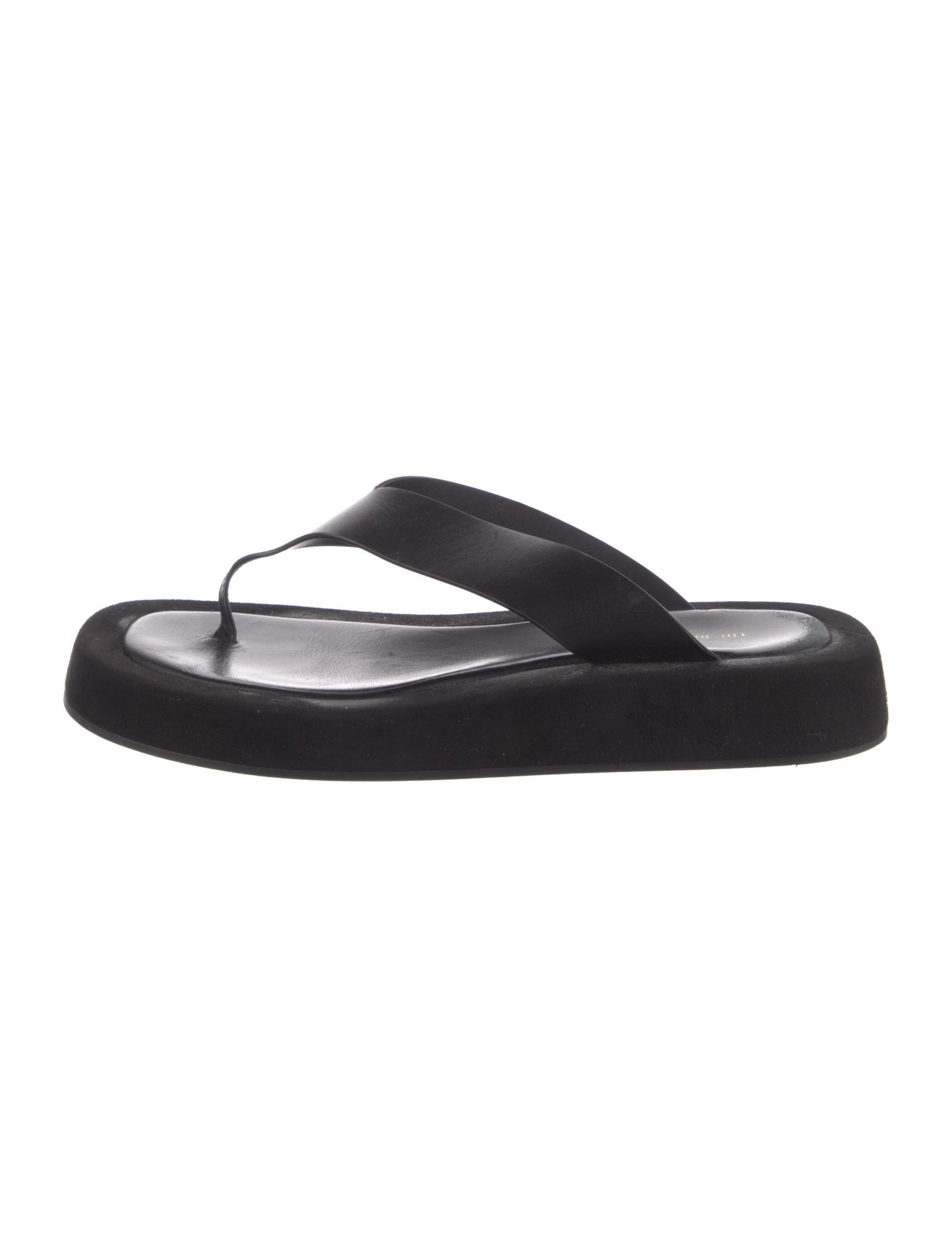 The Row Ginza Leather Flip Flops