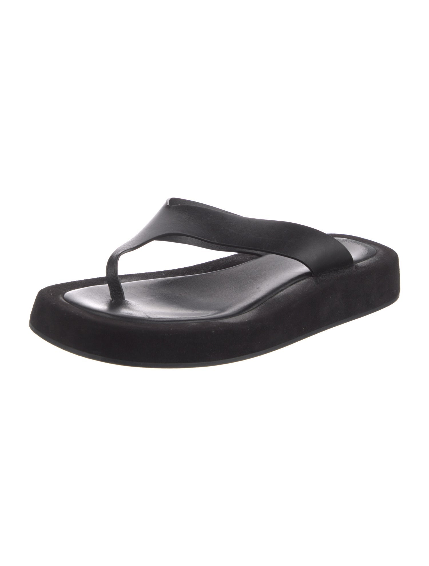 The Row Ginza Leather Flip Flops