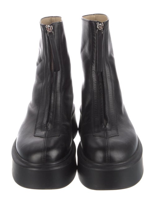 The Row Zipped 1 Leather Combat Boots
