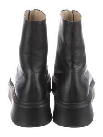 The Row Zipped 1 Leather Combat Boots