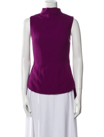 The Row Virgin Wool Mock Neck Top