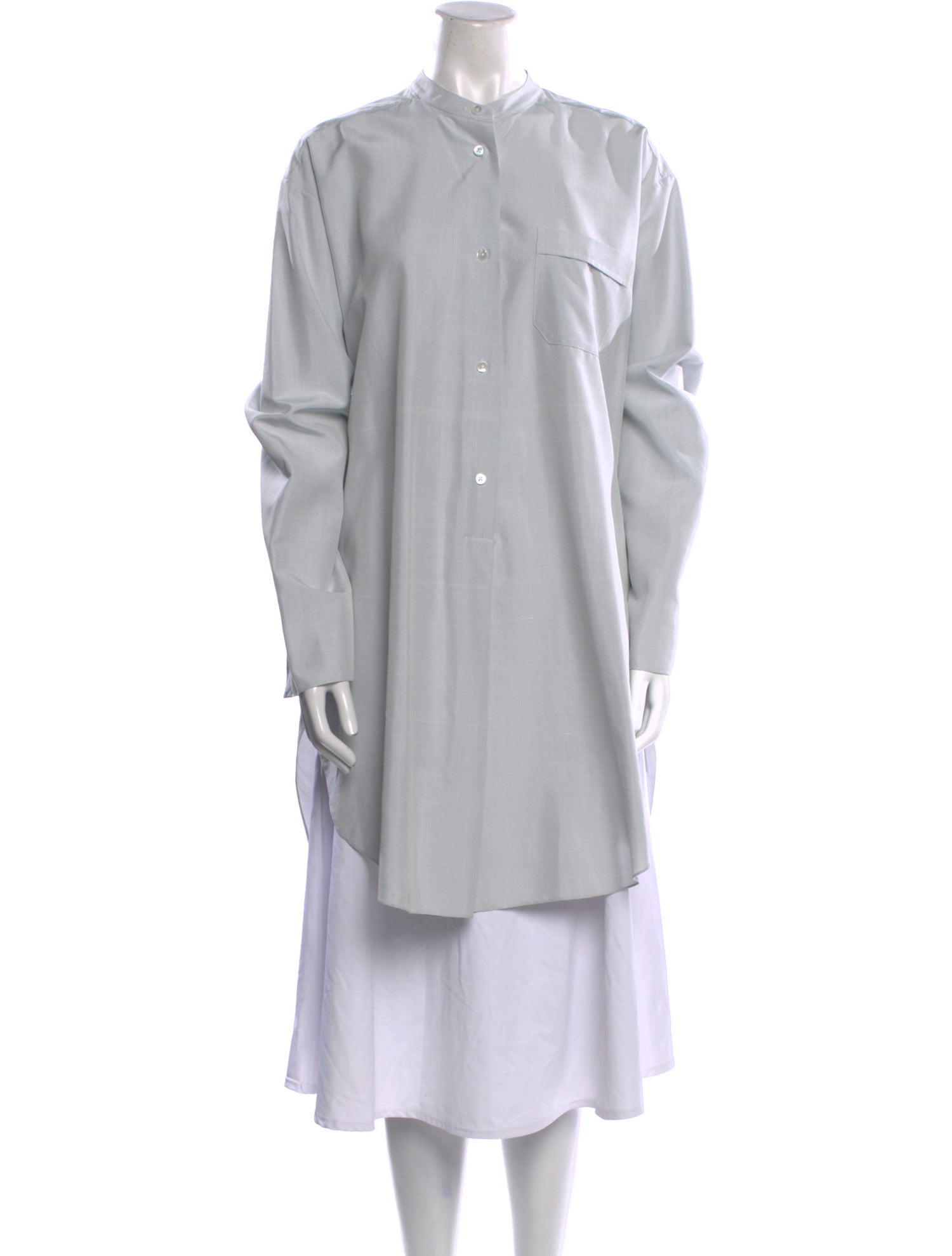 The Row Silk Mock Neck Tunic