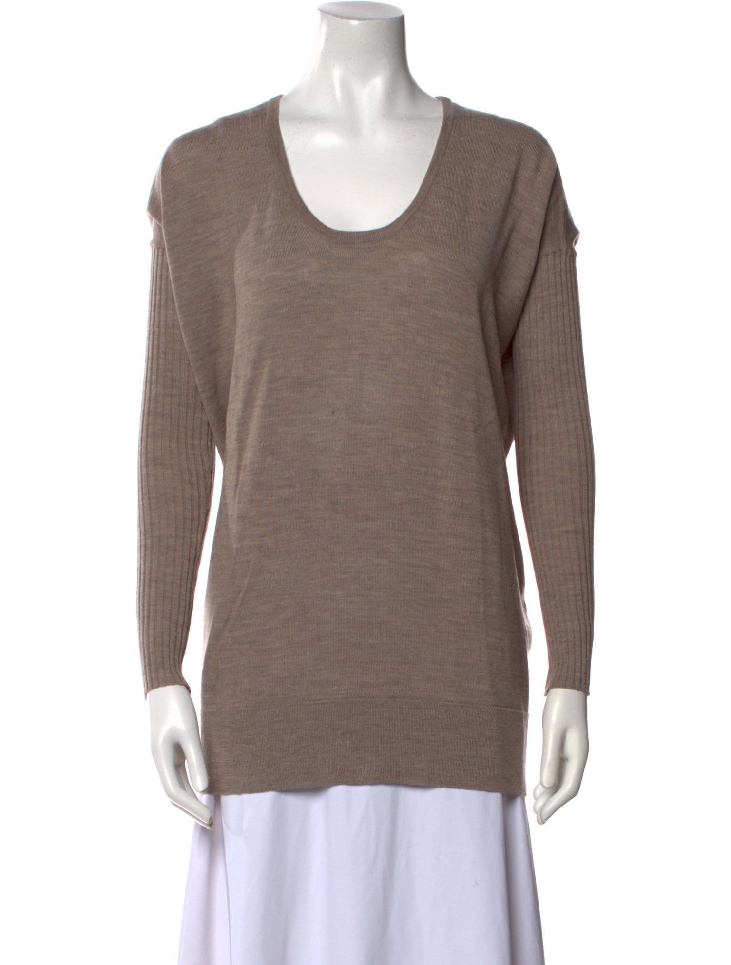 The Row Virgin Wool Scoop Neck Sweater