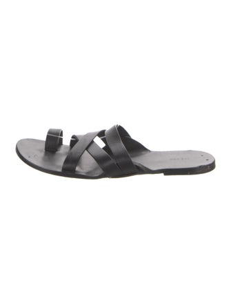 The Row Leather Slides