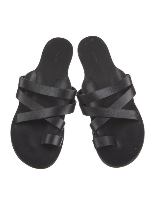 The Row Leather Slides