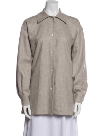 The Row Komako Wool Button-Up Top