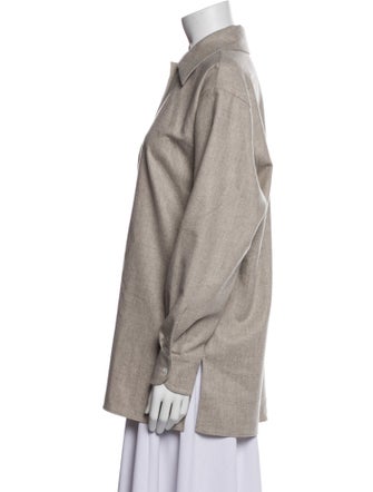 The Row Komako Wool Button-Up Top