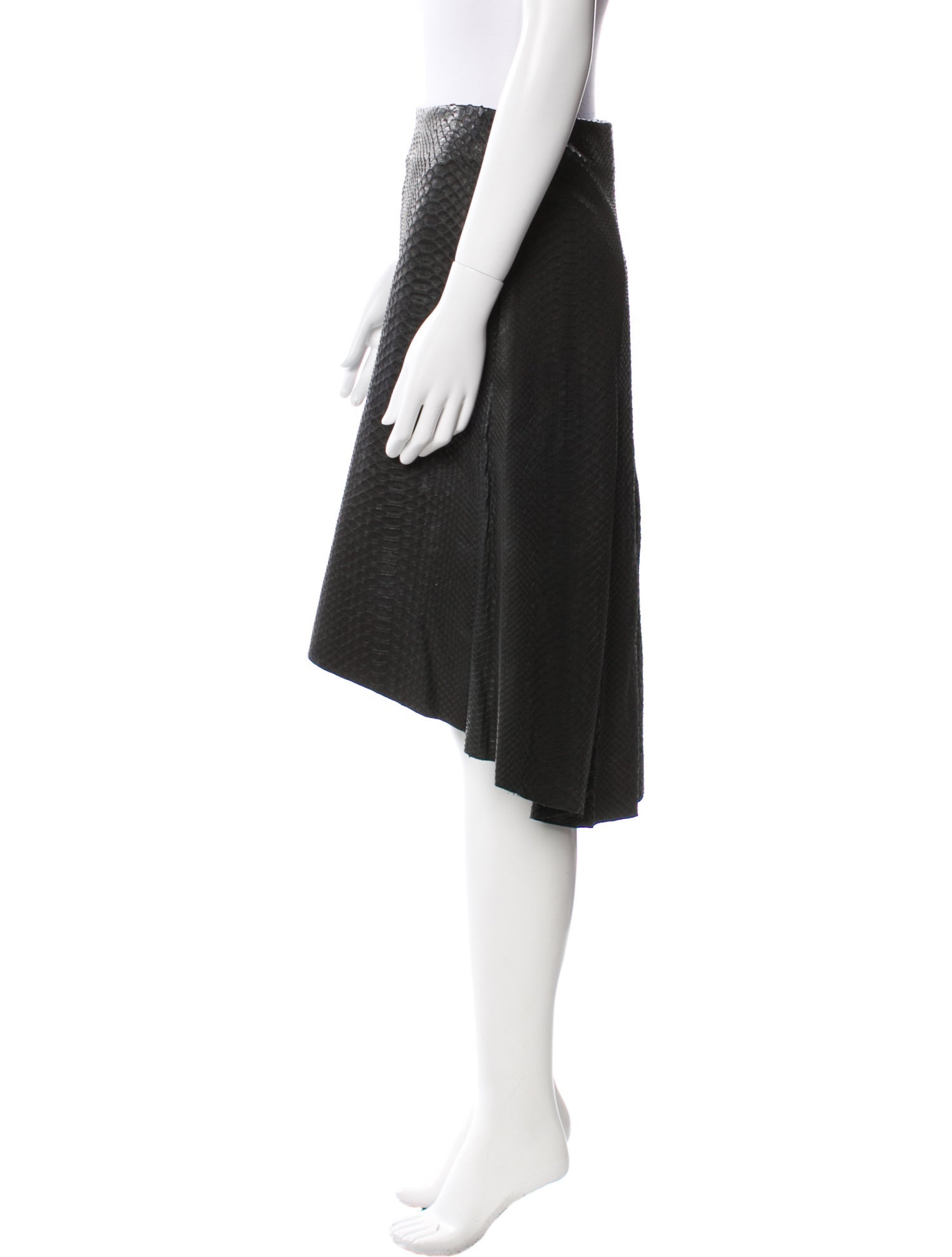 The Row Leather Knee-Length Skirt