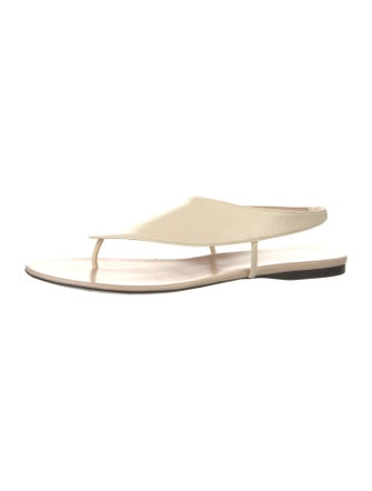 The Row Ravello Leather Flip Flops