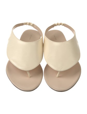 The Row Ravello Leather Flip Flops