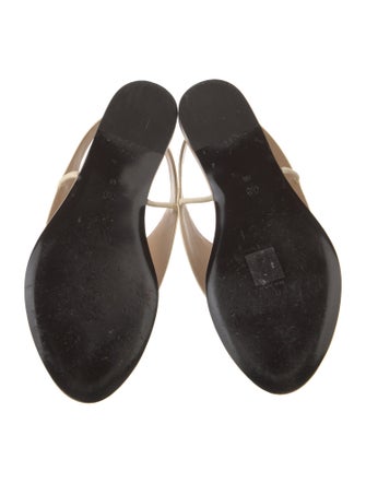 The Row Ravello Leather Flip Flops