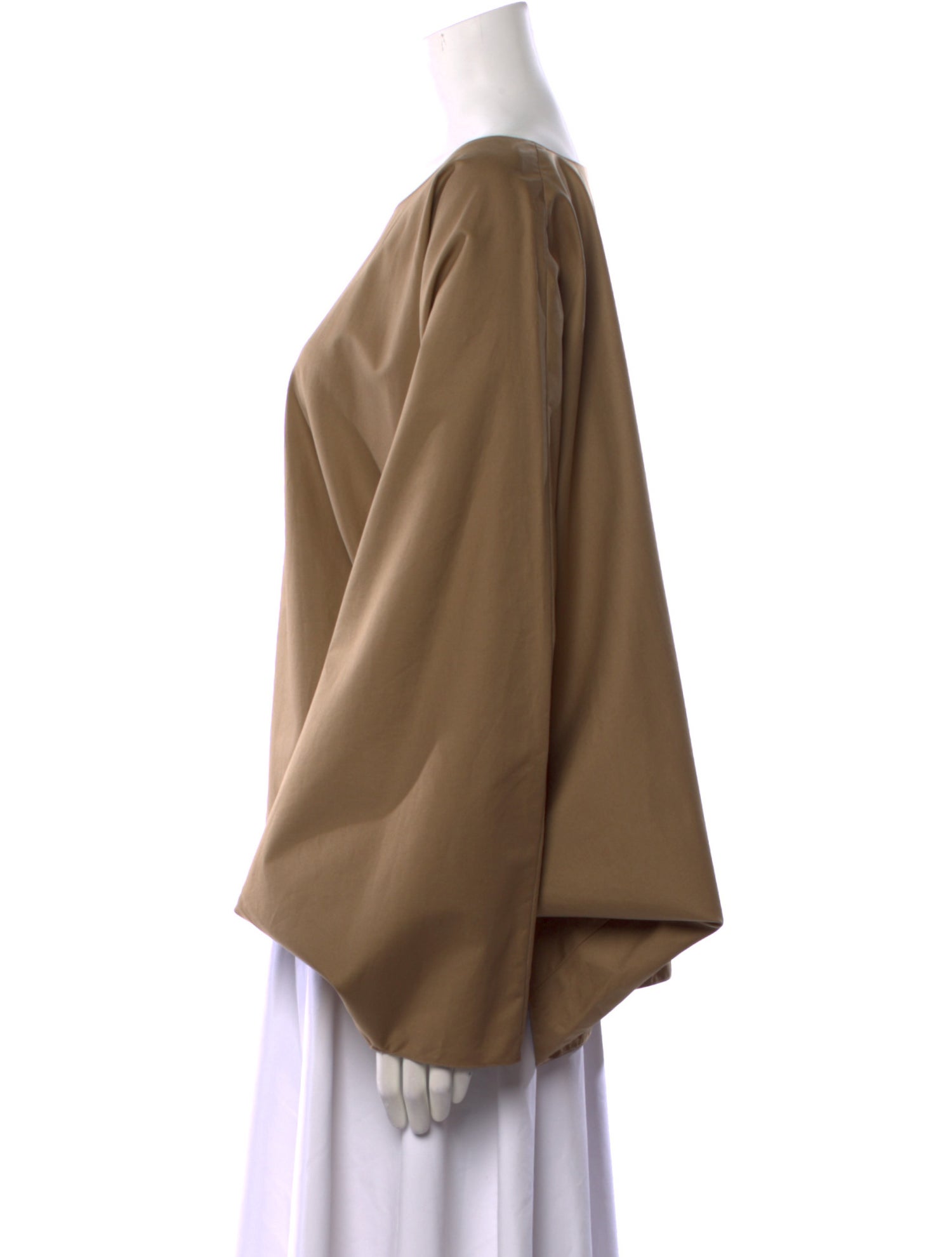 The Row Bateau Neckline Long Sleeve Blouse