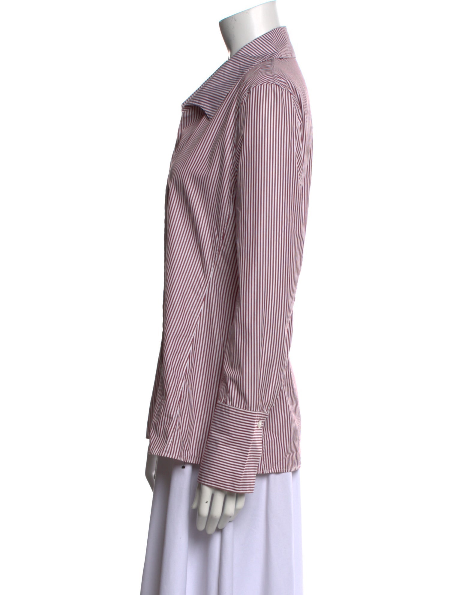 The Row Striped Long Sleeve Button-Up Top