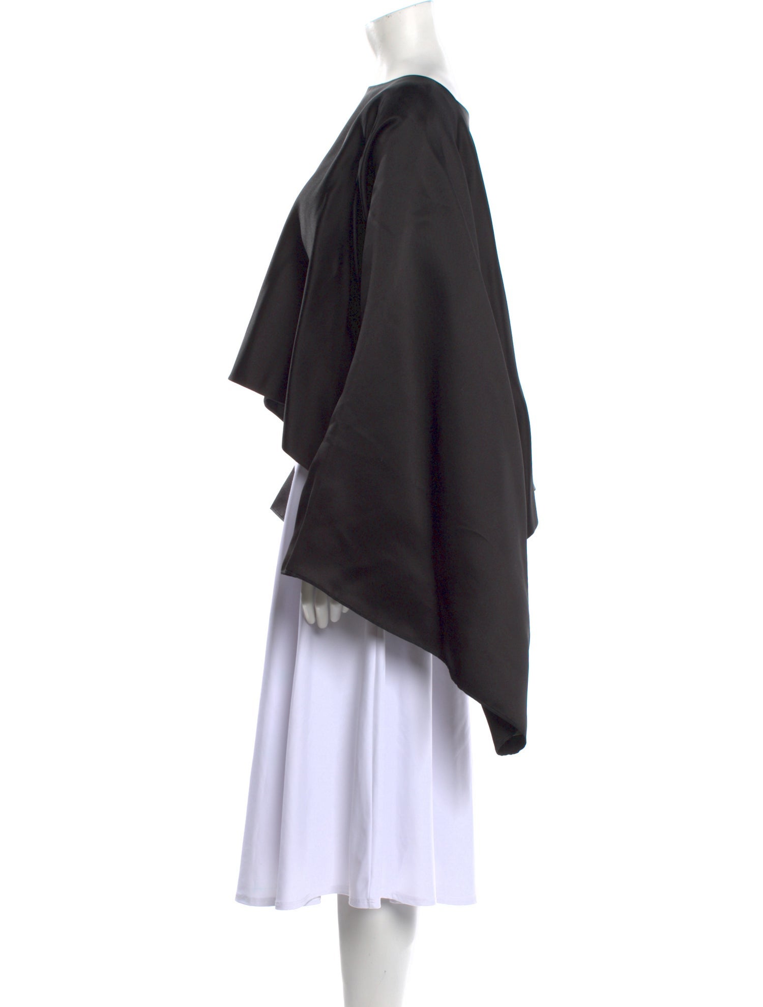 The Row Silk Bateau Neckline Crop Top