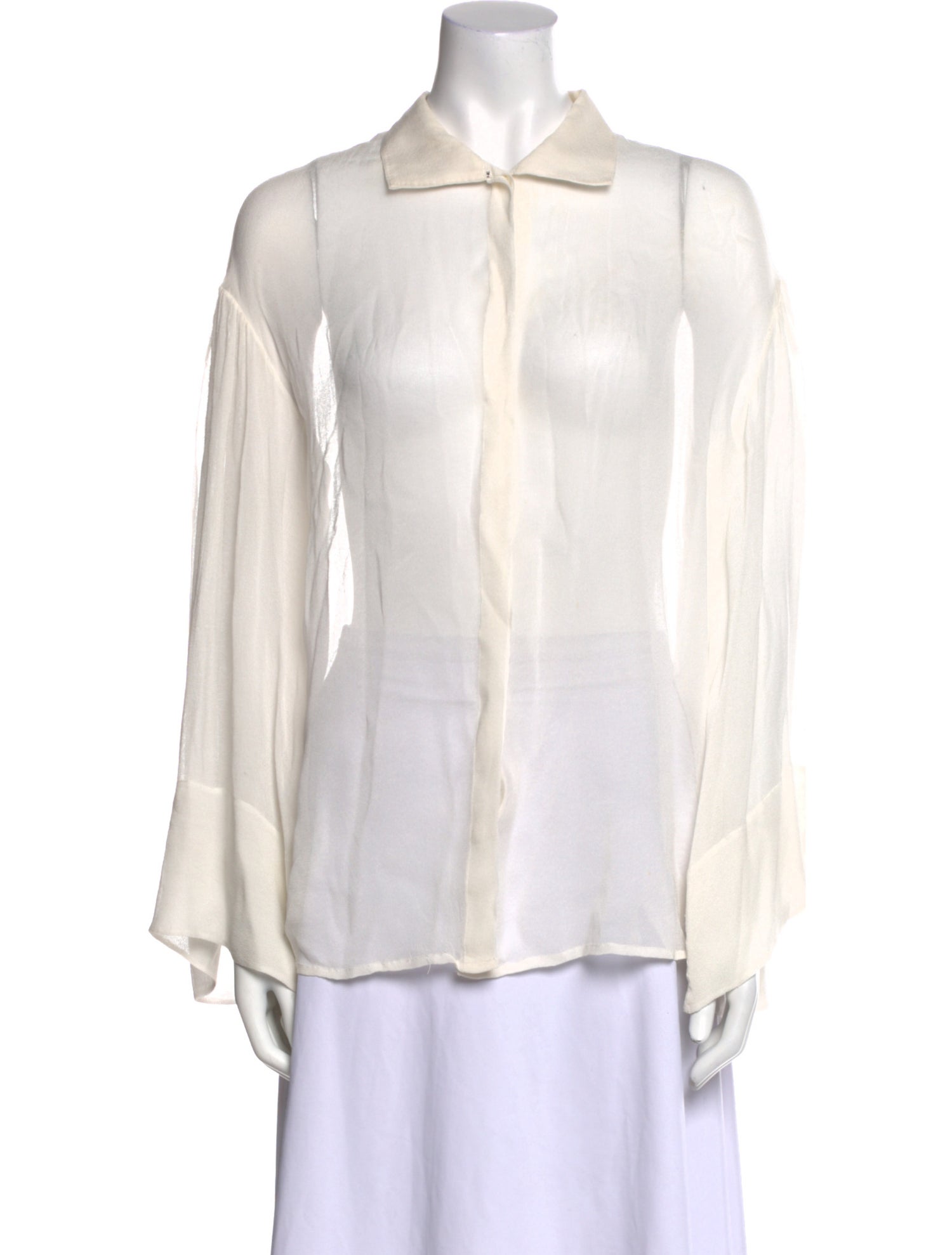 The Row Long Sleeve Button-Up Top