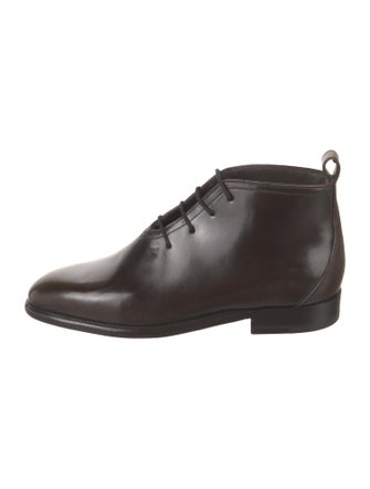 The Row Grand Leather Lace-Up Boots