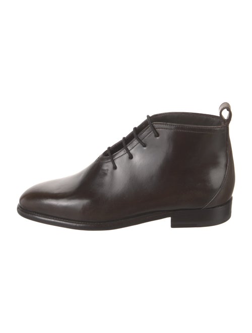 The Row Grand Leather Lace-Up Boots