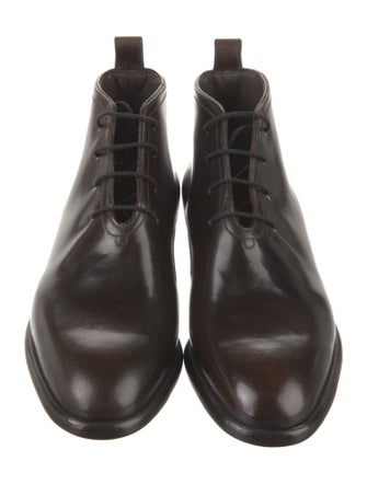 The Row Grand Leather Lace-Up Boots