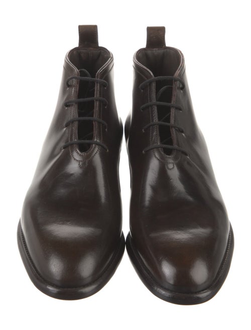 The Row Grand Leather Lace-Up Boots