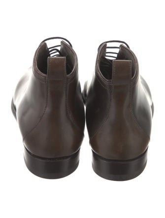 The Row Grand Leather Lace-Up Boots