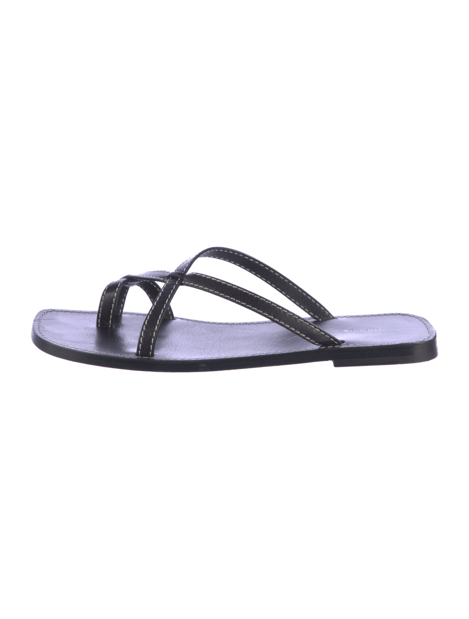 The Row Leather Slides