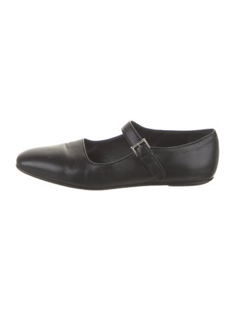 The Row Boheme Leather Mary Jane Flats
