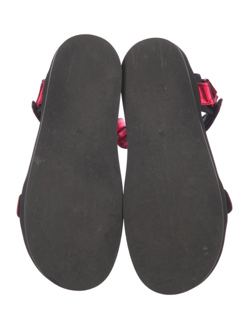 The Row Hook and Loop Leather Slingback Sandals