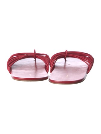 The Row Sara Leather Flip Flops