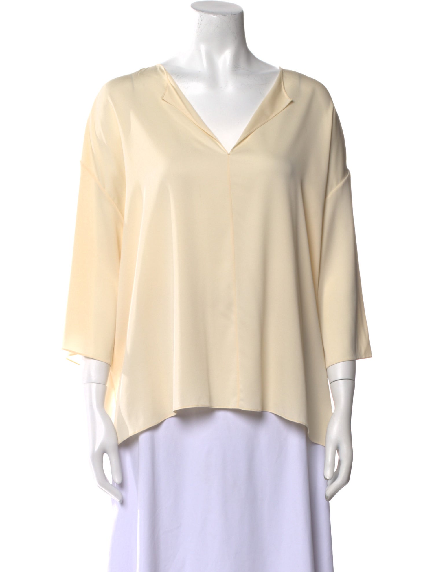 The Row Silk V-Neck Blouse