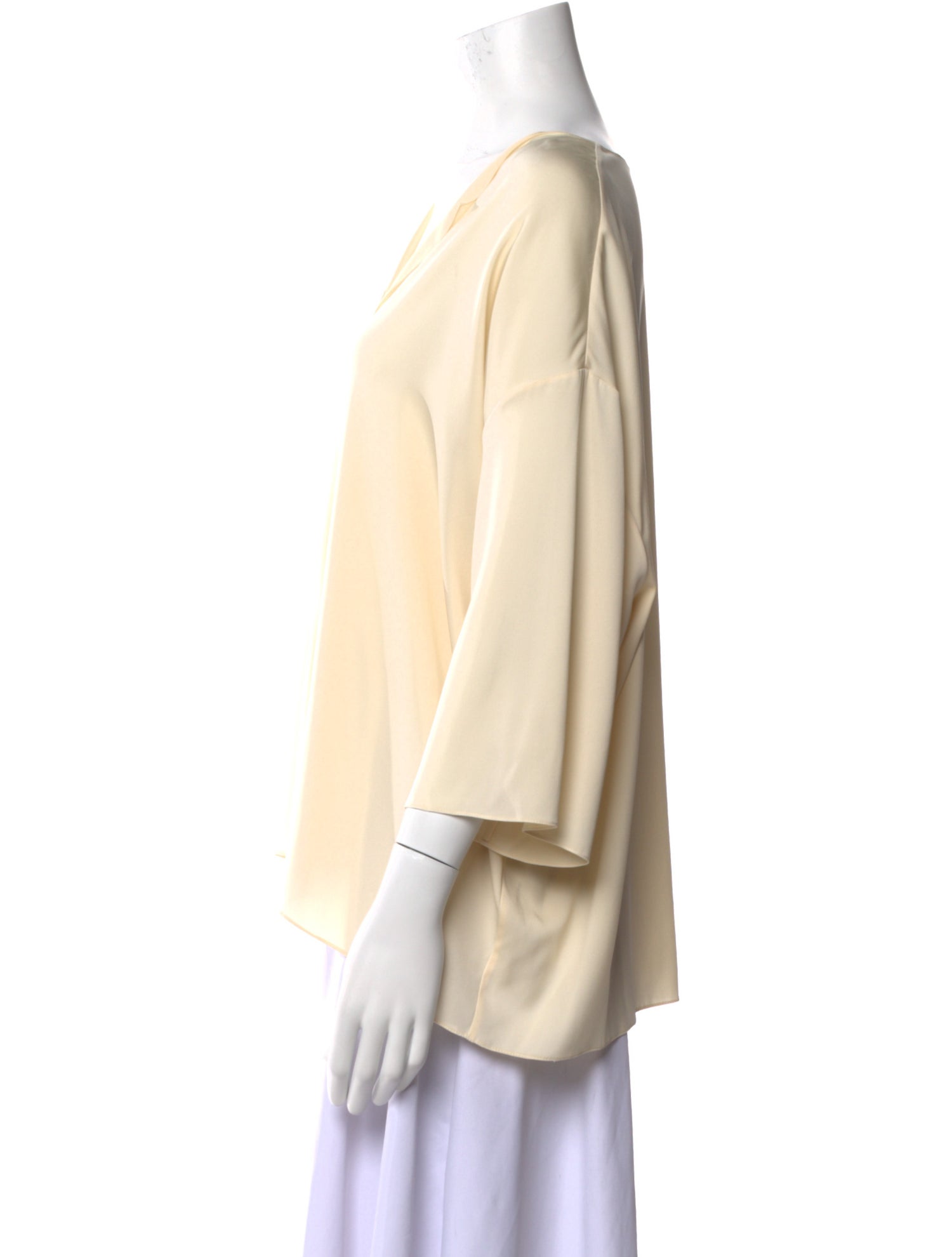 The Row Silk V-Neck Blouse