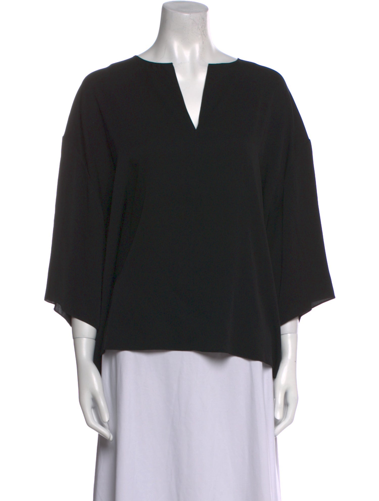 The Row Silk V-Neck Blouse