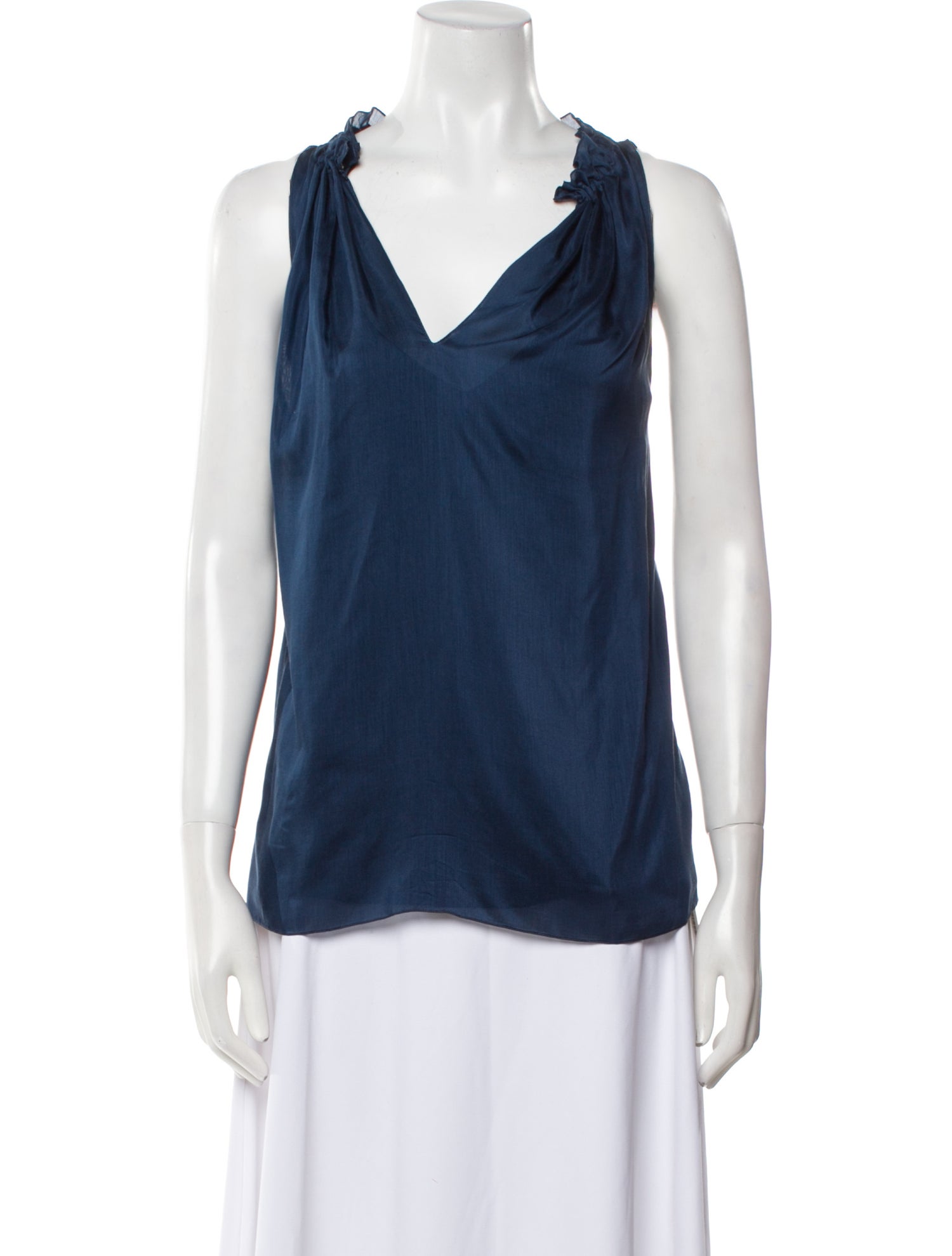 The Row Silk Cowl Neck Top