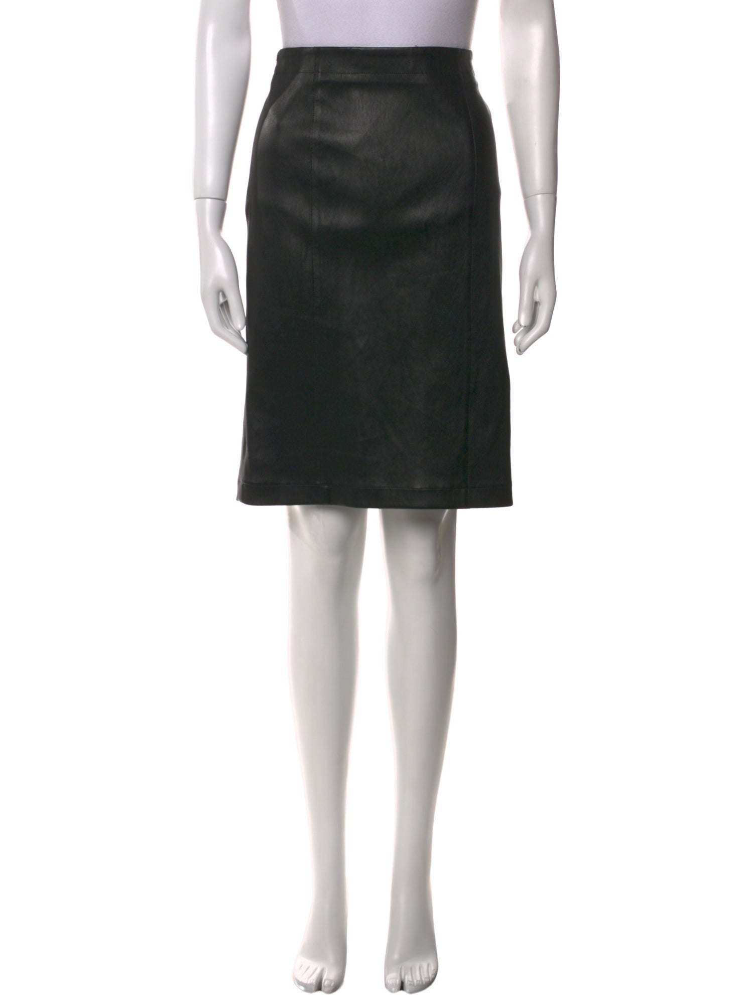 The Row Leather Knee-Length Skirt