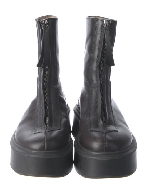 The Row Zipped 1 Leather Combat Boots