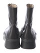 The Row Zipped 1 Leather Combat Boots