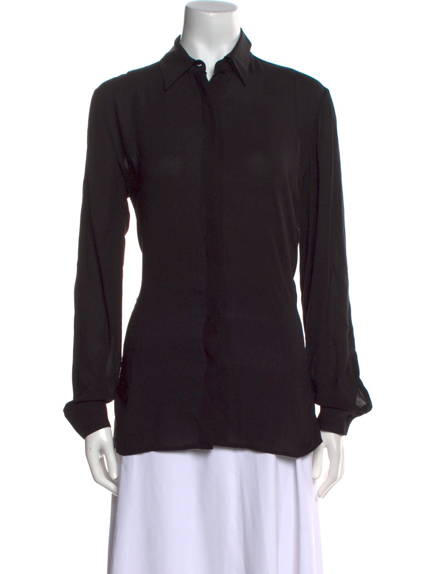 The Row Long Sleeve Button-Up Top