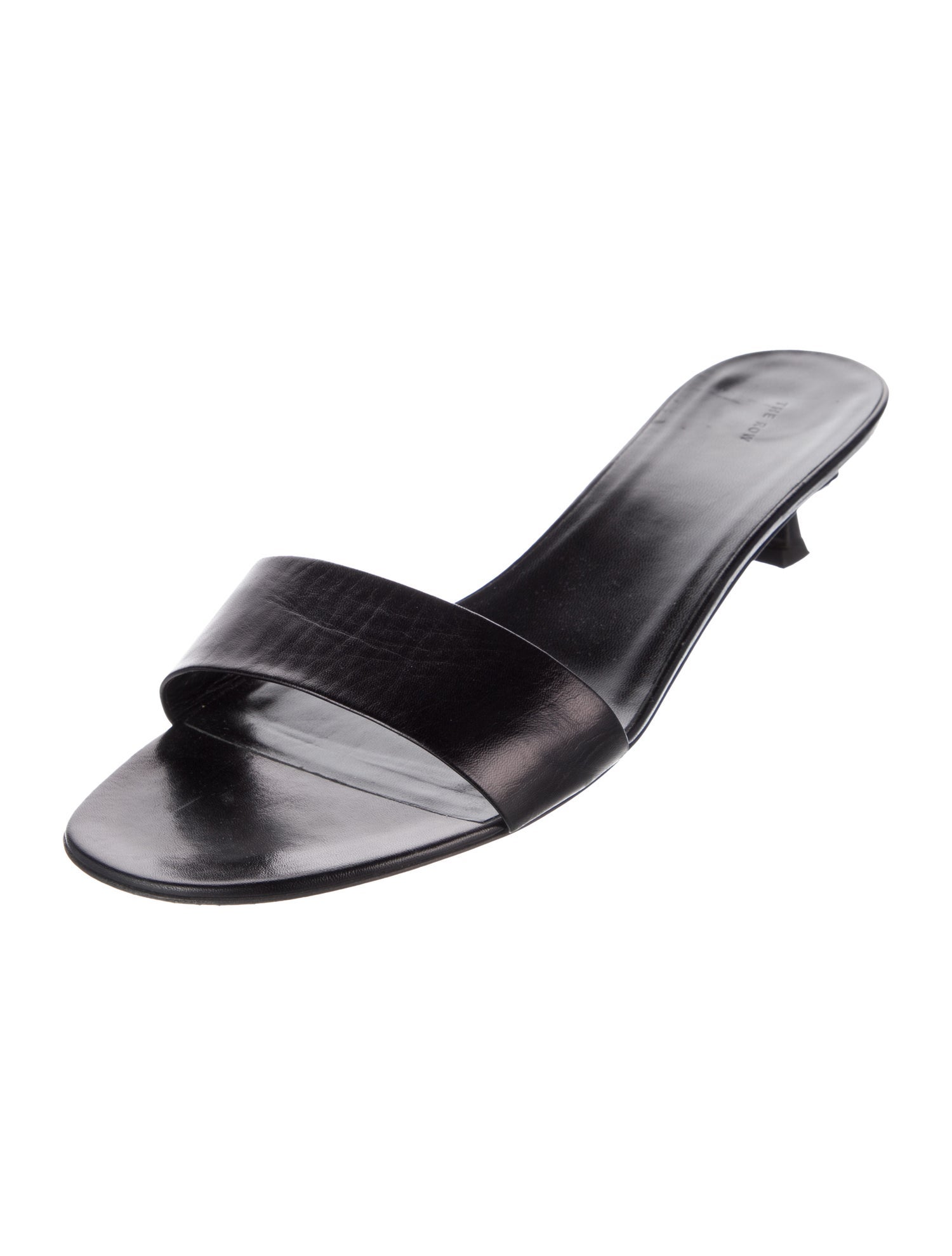 The Row Leather Slides