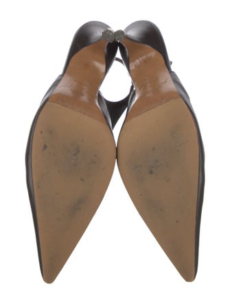 The Row Sling Point Leather Slingback Pumps